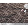 thumbnail image 2 of Soimoi Brown Silk Fabric Lemon Slice Block Fabric Prints By Yard 42 Inch Wide, 2 of 5