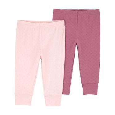 Carter's Child of Mine Fil Paquet de 2 pantalons - Rose uni