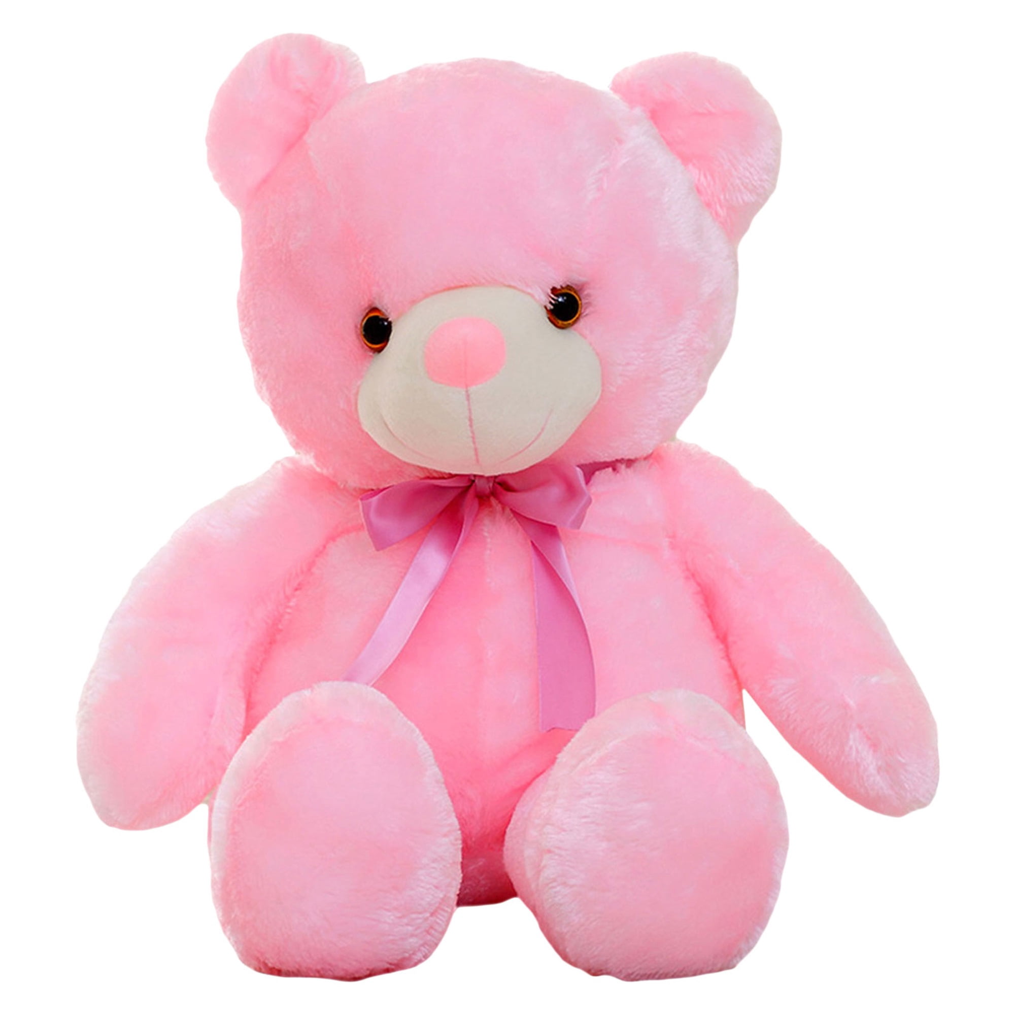 Valentine's Day Light Up LED Inductive Teddy Bear Stuffed Animals Plush Toy Colorful Glowing Teddy Bear