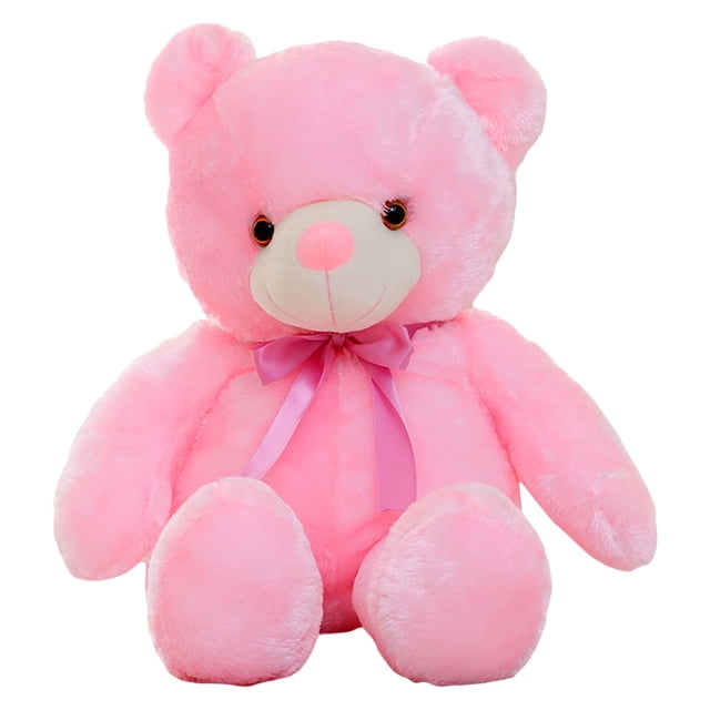 Valentine's Day Light Up LED Inductive Teddy Bear Stuffed Animals Plush Toy Colorful Glowing Teddy Bear