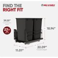 thumbnail image 3 of Rev-A-Shelf 27 Qt Double Pullout Waste Container Trash Can Bins, Black, 53WC-1527SCDM-218, 3 of 6