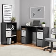 thumbnail image 4 of Mainstays bureau d'ordinateur avec 4 cubes de rangement, noir, 4 of 6