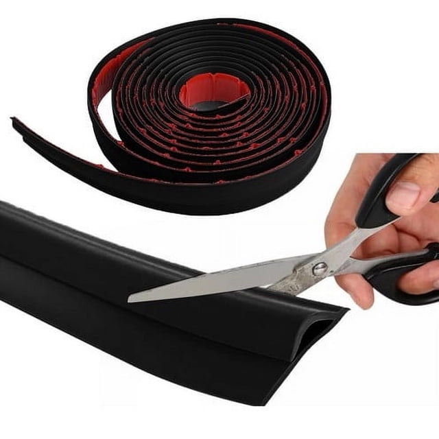 Qonioi Self-Adhesive Carpet Edging Strip 1 Meter, PVC Floor Edge Trim for Tile and Carpet, Flexible Carpet Binding Tape for Home Hotel Restaurant Safety