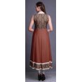 thumbnail image 4 of Bimba Kurtis Indiennes Damassées Rouge Brique pour Femmes, Anarkali Prête à Porter Unie, Robe Imprimée Kurti Indienne XXX-Large, 4 of 6