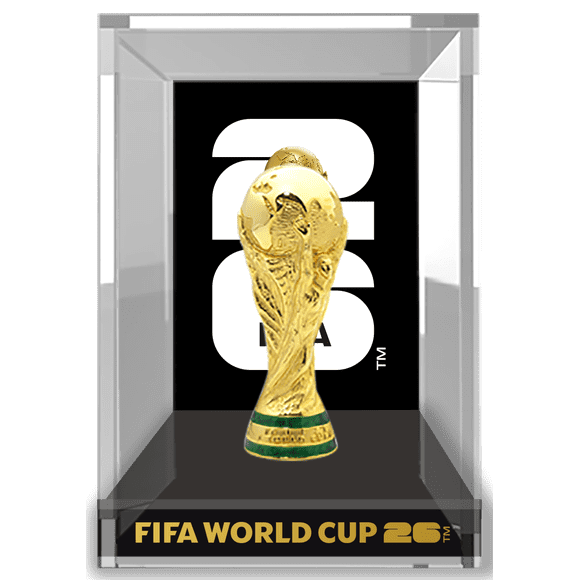 FIFA 2026 WORLD CUP REPLICA TROPHY 3D IN DISPLAY CASE