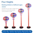 thumbnail image 3 of Wdhugt Kids Basketball Hoop Sports System Adjustable Height Basketball Goal Plastic Backboard With Rim Children Indoor Outdoor Play Toy Game Set Sports Equipment Colorful, 3 of 5