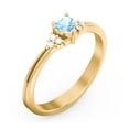 thumbnail image 3 of Birthstone Heart Ring with Shoulder Accents - Blue Topaz (December), 3 of 4