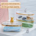 thumbnail image 1 of Multipurpose Storage Box with Lid Transparent Acrylic Cute Bear Face Shield Container Case Household Supplies, 1 of 8
