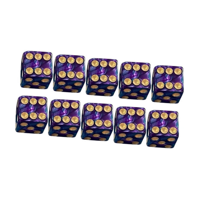 lionlar Acrylic Six Sided Dices Set Toys 16mm Opaque for RPG Math Teaching