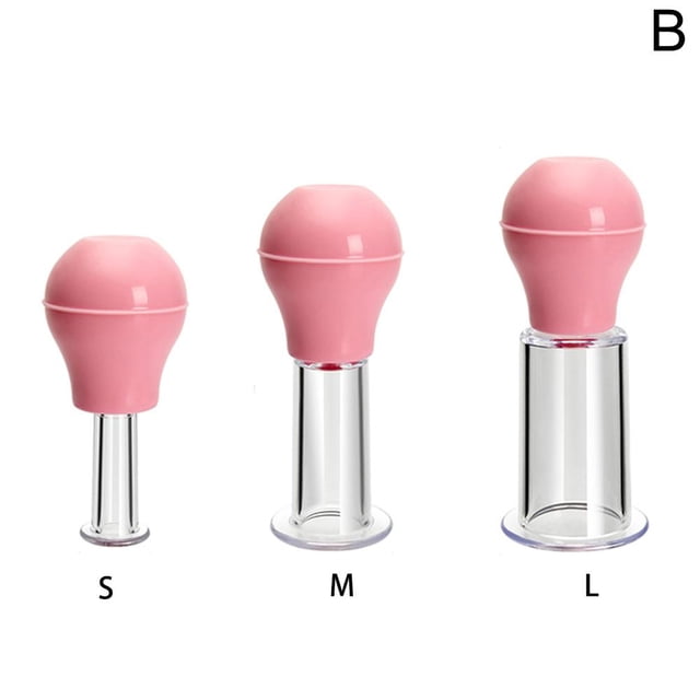 3 Cups Anti-Cellulite Facial Massage Cupping Set Glass Silicone For Face NE