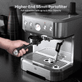 thumbnail image 4 of Twister.CK Stainless Steel Espresso Machine, Espresso Machine with Milk Frother and Grinder for Home Office Maker 2.5L Water Tank, 15 Bar, Silver, 4 of 11