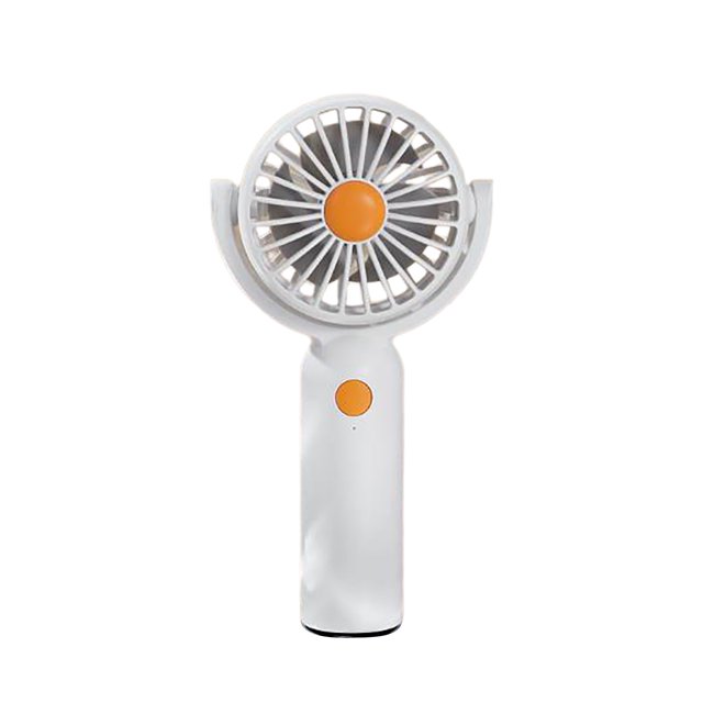 A Portable Handheld Mini Fan With 180 Degree Rotating Head 3 Speed Settings Removable Washable Mesh Cover Usb Rechargeable White