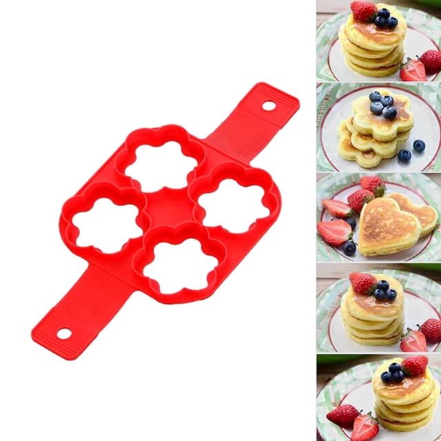 4 Hole Omelette Maker Multi-functional 7-link Round Star Heart Shaped Pancake Maker Breakfast Baking Molds