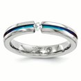 thumbnail image 1 of Edward Mirell Titanium White Sapphire Multicolored Anodized 4mm Band Size 9.5, 1 of 4