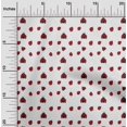 thumbnail image 1 of oneOone Tissu Jersey Coton Blanc Rouge Insecte Matériel de Couture Imprimé Tissu au Mètre 58 Pouces de Large, 1 of 4