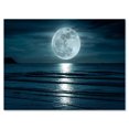 thumbnail image 2 of Designart Super Moon Over The Sea I Canvas Wall Art, 2 of 4