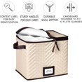 thumbnail image 2 of HOLDN' STORAGE Coffre de Rangement en Verre pour Verres à Pied Flûte - Convient à 12 Verres, Microfibre Matelassée Durable avec Séparateurs 12.5 Pouces L 9 Pouces L 11.5 Pouces H., 2 of 6