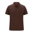 thumbnail image 3 of Chemises pour Hommes, Mode Homme Décontractée Couleur Unie Manches Courtes Col Rabattu Blouse Chemise, 3 of 5