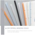 thumbnail image 4 of 10Pcs Plastic Spiral Binding Coils Plastic Binder Rings DIY Spiral Binding Coils, 4 of 9