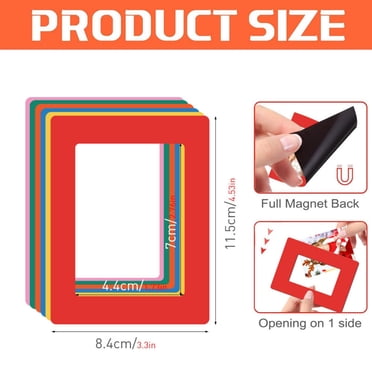 TopLLC Magnetic Picture Frame Magnetic Display Sticker Children Photo Frame Punchfree Certificate Picture Frame Magnetic Picture Frame 6pcs Mixed Color Installation photo frames