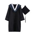 thumbnail image 1 of FYEGRE Academic Graduation Robe with Mortarboard Cap, Formal Graduation Gown Set for University Students, Classic Academic Regalia for Commencement Ceremony White XL, 1 of 4
