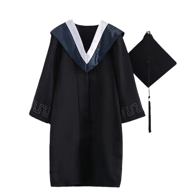 FYEGRE Academic Graduation Robe with Mortarboard Cap, Formal Graduation Gown Set for University Students, Classic Academic Regalia for Commencement Ceremony White XL
