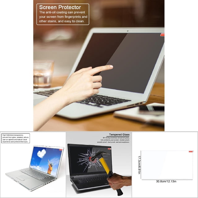 High Sensitivity Touch Laptop Tempered Glass, Full-cover Ultra-Slim Durable Screen Protector Film, For