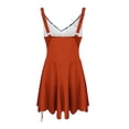 thumbnail image 4 of Ovzne Robes d'Été pour Femmes Robe Imprimée Maillots de Bain pour Femmes Robes de Bain Jupe d'Été Maillot de Bain avec Coussin de Poitrine et Shorts Ensemble Robe d'Été Imprimé, 4 of 6