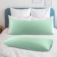 thumbnail image 2 of PiccoCasa 2Pcs Body Pillowcases Microfiber Pillow Covers, Jumbo Spa Blue, 2 of 9
