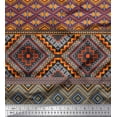 thumbnail image 1 of Soimoi Moss Georgette Fabric Geometric Southwestern Print Sewing Fabric Yard 42 Inch Wide, 1 of 3