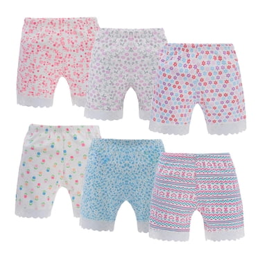 Hbhpov Culottes Shorty de Vélo Unies pour Fille, Culottes Garçonnes pour Tout-Petits, Lot de 6, Taille 2-14
