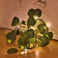 thumbnail image 2 of LED String Lights Artificial Garland Green Leaf Plants Vine Battery Operated Fairy String Lights for Wedding Party Home Wall Decor, 2 of 7