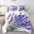thumbnail image 1 of Erosebridal Ensemble de Literie Aquarelle Lavande Format Simple, Ensembles de Literie Chic à Fleurs, 7 Pcs, Respirant, 1 of 5