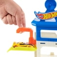 thumbnail image 3 of Hot Wheels Track Set and 1:64 Scale Toy Car, City Shark Escape, Multi-Level Playset, 3 of 6