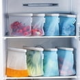 thumbnail image 3 of LOVEVER [Reusable Silicone Food Bags] 3pcs Reusable Silicone Food Storage Bags - Leakproof  Sealable  Gallon Size  Freezer Safe - Kitchen Organization, 3 of 6