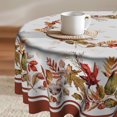 thumbnail image 1 of Fall Round Tablecloth Autumn Maple Leaves Printed Wrinkle Resistant Washable Tabletop Thanksgiving Table Cover for Seasonal Holiday Dining Party Decor 60 Inch, 1 of 6