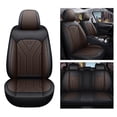 thumbnail image 1 of Maidao Housses de Siège Auto en Cuir Ensemble Complet pour Subaru pour Outback 2002-Présent 5 Sièges Cuir Compatible Coussin Gonflable Résistant à l'Eau Coussin Protecteur avant Arrière Noir et Café, 1 of 6