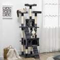 thumbnail image 2 of PawHut 68 inches Cat Tree, Multi-Level Large Cat Tower Condo, Charcoal Grey, 2 of 10