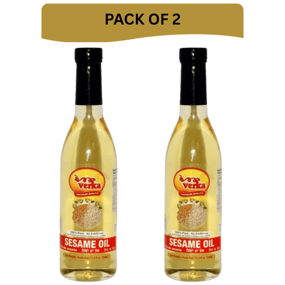 Verka Sesame Oil 370ml, Pack of 2, 100% Pure, No Additives