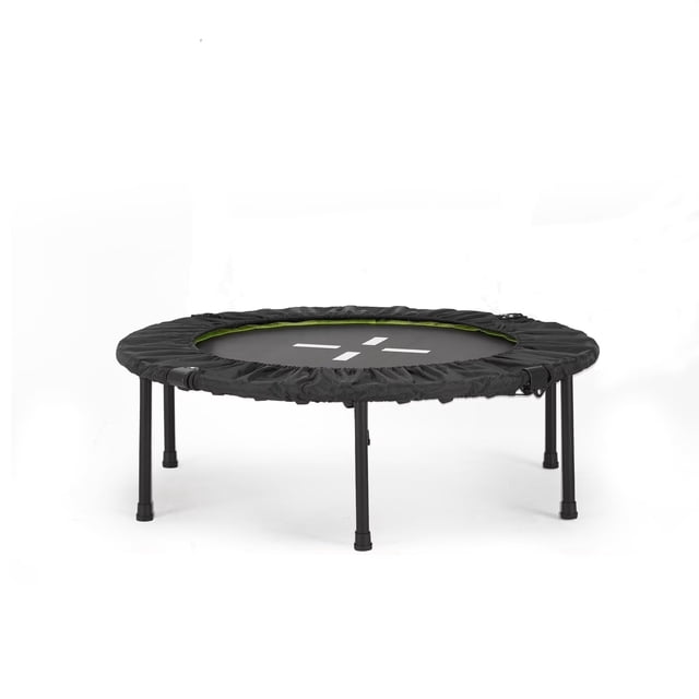 48” Rebounder Trampoline with Handle, Quiet Bungee, Foldable Steel Frame