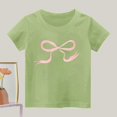 thumbnail image 1 of Rbaofujie T-Shirts à Manches Courtes pour Filles Hauts d'Été pour Enfants T-Shirts Basiques Col Rond 5-15 Ans, 1 of 3
