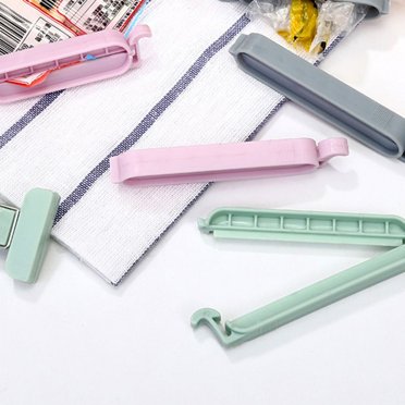 12Pcs/set Bag Clips Snack Fresh Food Storage Handheld Fan; Bag Sealer Kitchen Mini Vacuum Sealer Clamp