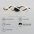 thumbnail image 4 of Artika Swirl Modern LED Bathroom Vanity Light Fixture, Black, 4 of 8