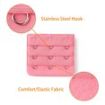 thumbnail image 4 of INSPIRE CHIC Rallonges de Soutien-Gorge pour Femmes à 3 Crochets 3 Rangées Bretelle de Soutien-Gorge Extensible Boucle Crochets Bande de Soutien-Gorge Rose 1, 4 of 5