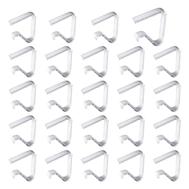 Rangement pour Textiles de Maison 24 Pinces Transparentes pour Nappe pour Maintenir la Nappe en Place de Façon Sécuritaire - Pinces Claires Idéales pour Noël, Mariages, Fêtes et Usage Domestique 24 Pcs