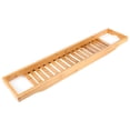 thumbnail image 1 of Modern Bamboo Bath Tray Bathtub Storage Rack Shelf Organizer Wine Glass Holder, 1 of 14