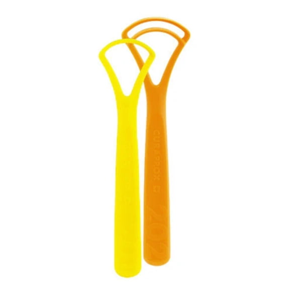 Curaprox Nettoyants pour Langue – à Lame Unique/double - Grattoir de Langue Traitement de la Nausée et de la Mauvaise Haleine 2 Pa