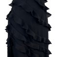 thumbnail image 2 of Robe Maxi Noire Dos Nu à Col en V avec Volants Taille g, 2 of 5