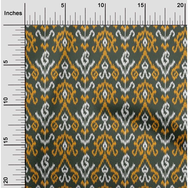 oneOone Tissu Georgette Viscose Rayé & Paisley Ikat Imprimé Tissu BTY 42 Pouces de Large