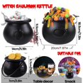 thumbnail image 3 of kjfeif Package Halloween Large Cauldron, Wrap Halloween Cauldron Black Plastic Witch Cauldron Kettle Halloween Cauldron Candy Rack for Halloween and St. Day Parties, 3 of 9